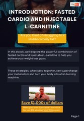 Combining Fasted Cardio With Injectable L carnitine To Burn Fat Faster