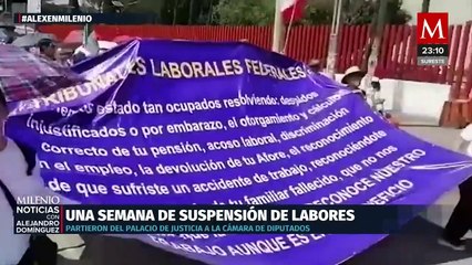 Trabajadores del Poder Judicial marchan contra reforma frente a diputados