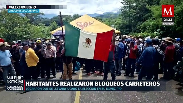 Habitantes de Chiapas protegen comicios extraordinarios en dos municipios