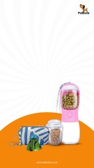 Leak Proof   Dog Water Bottle With Portable  Food & Poop Bag Dispenser