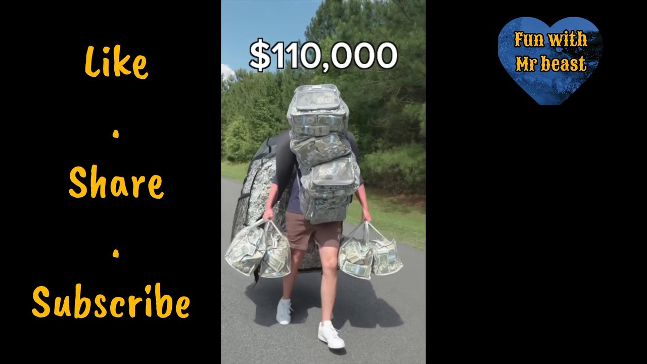 Sprinting with more and more money | Mr Beast Craziness