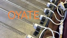 Mass production of halogen medium wave infrared heating lamps
