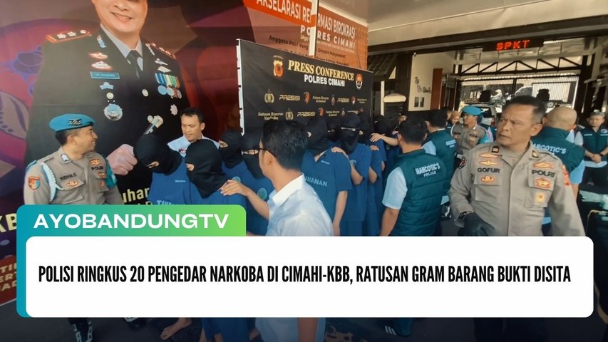 Polisi Ringkus 20 Pengedar Narkoba di Cimahi-KBB, Ratusan Gram Barang Bukti Disita