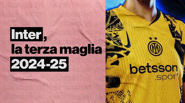 Inter, nuova terza maglia 2024-25: gialla e ispirata al 1996-1997