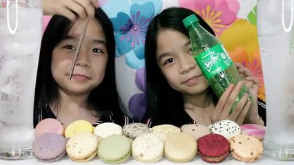 Two Little Girls Eating Fast