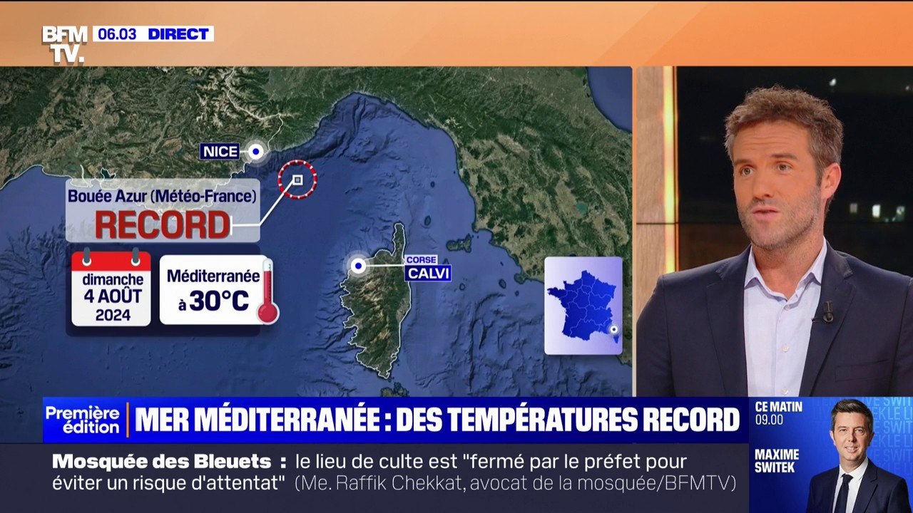 Méditerranée: pour la première fois, une bouée enregistrée une température de l'eau de 30°C au large de Nice