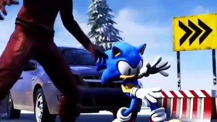 Flash vs Sonic race full scene