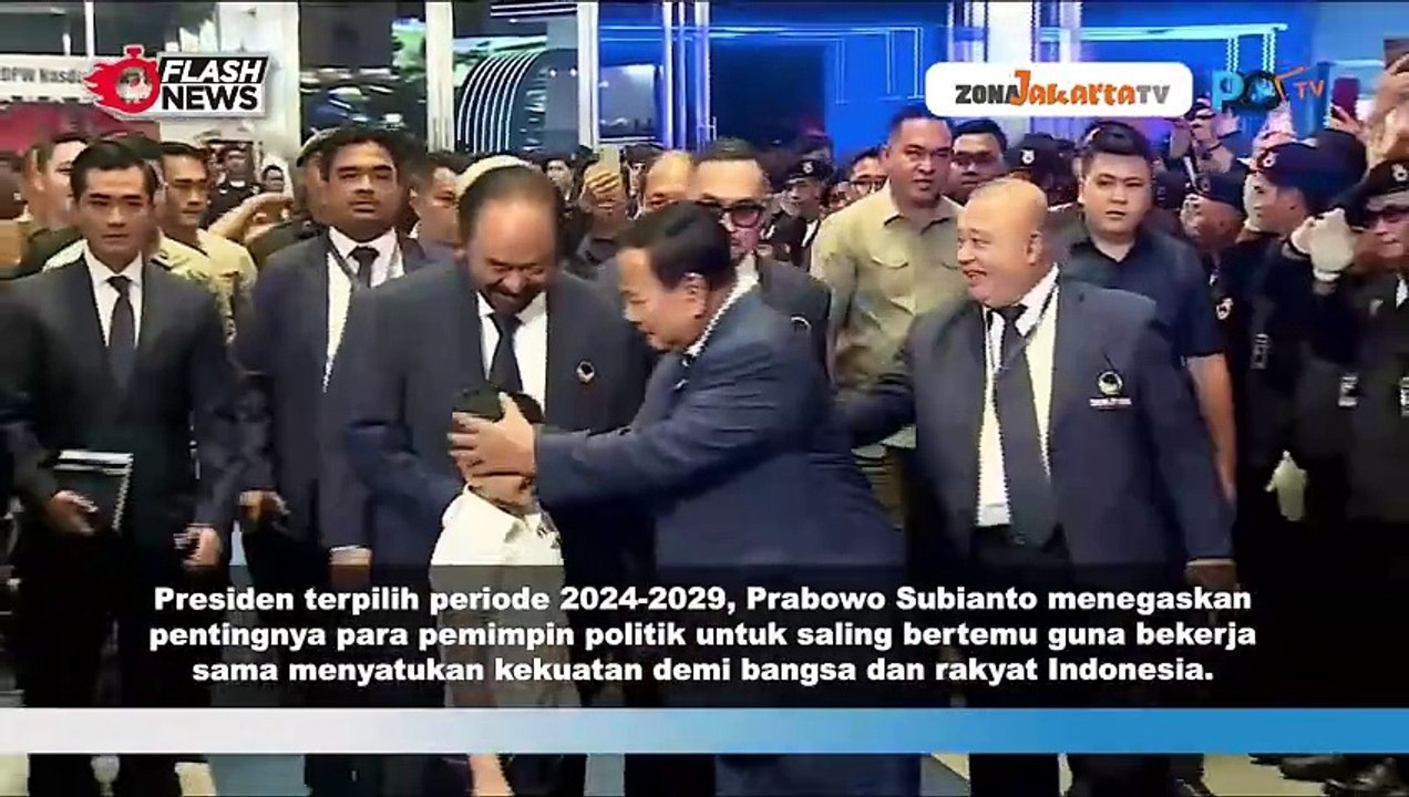 PRABOWO HADIRI KONGRES PARTAI NASDEM, SAMPAIKAN PENTINGNYA MENCARI TITIK PERTEMUAN