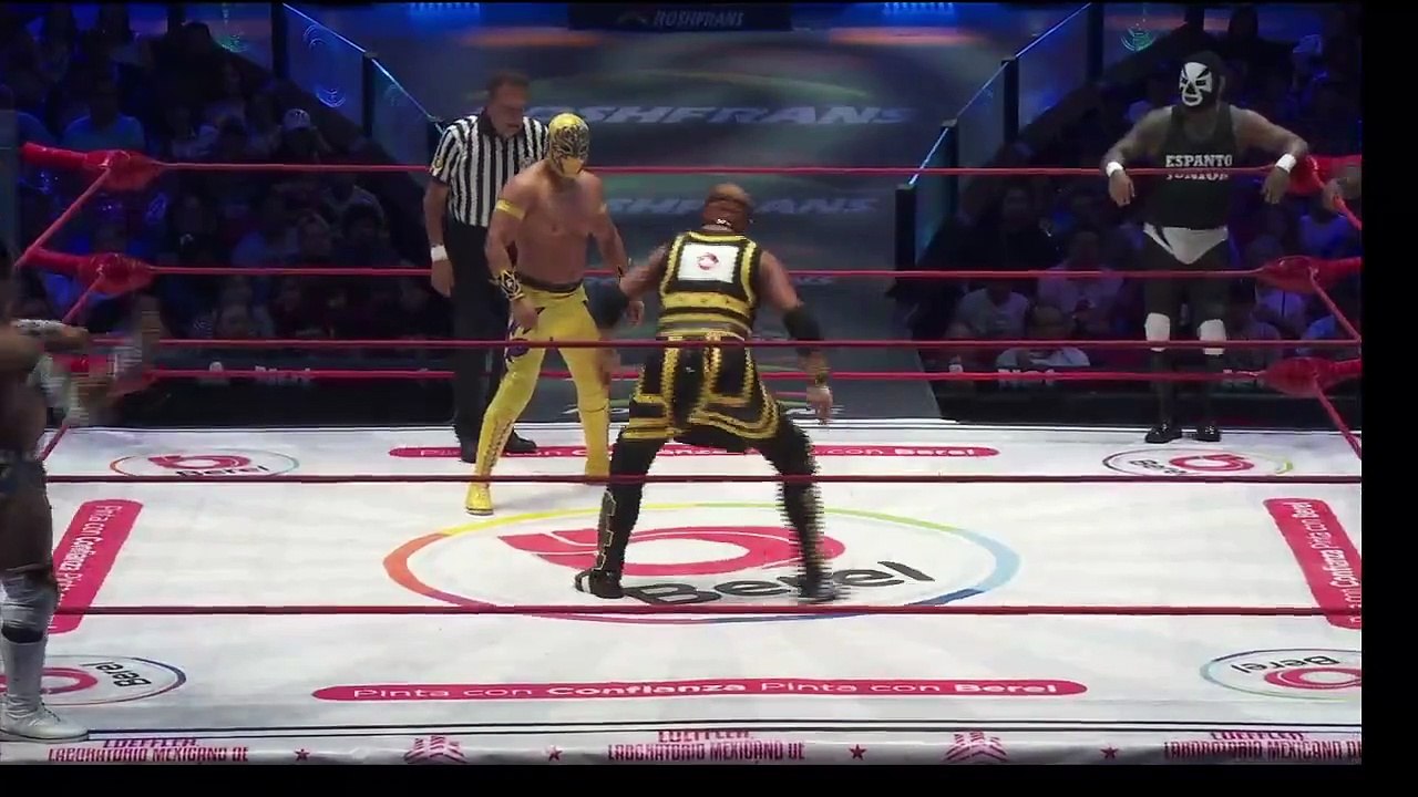 Capitán Suicida, Espíritu Negro, Rey Cometa vs Dark Magic, Espanto Jr., Okumura