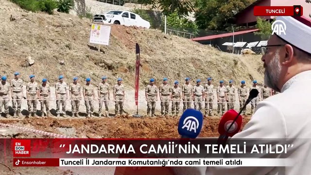 Tunceli İl Jandarma Komutanlığı’nda cami temeli atıldı