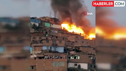 Peru'da yerleşim yerinde yangın: 12 konut kül oldu