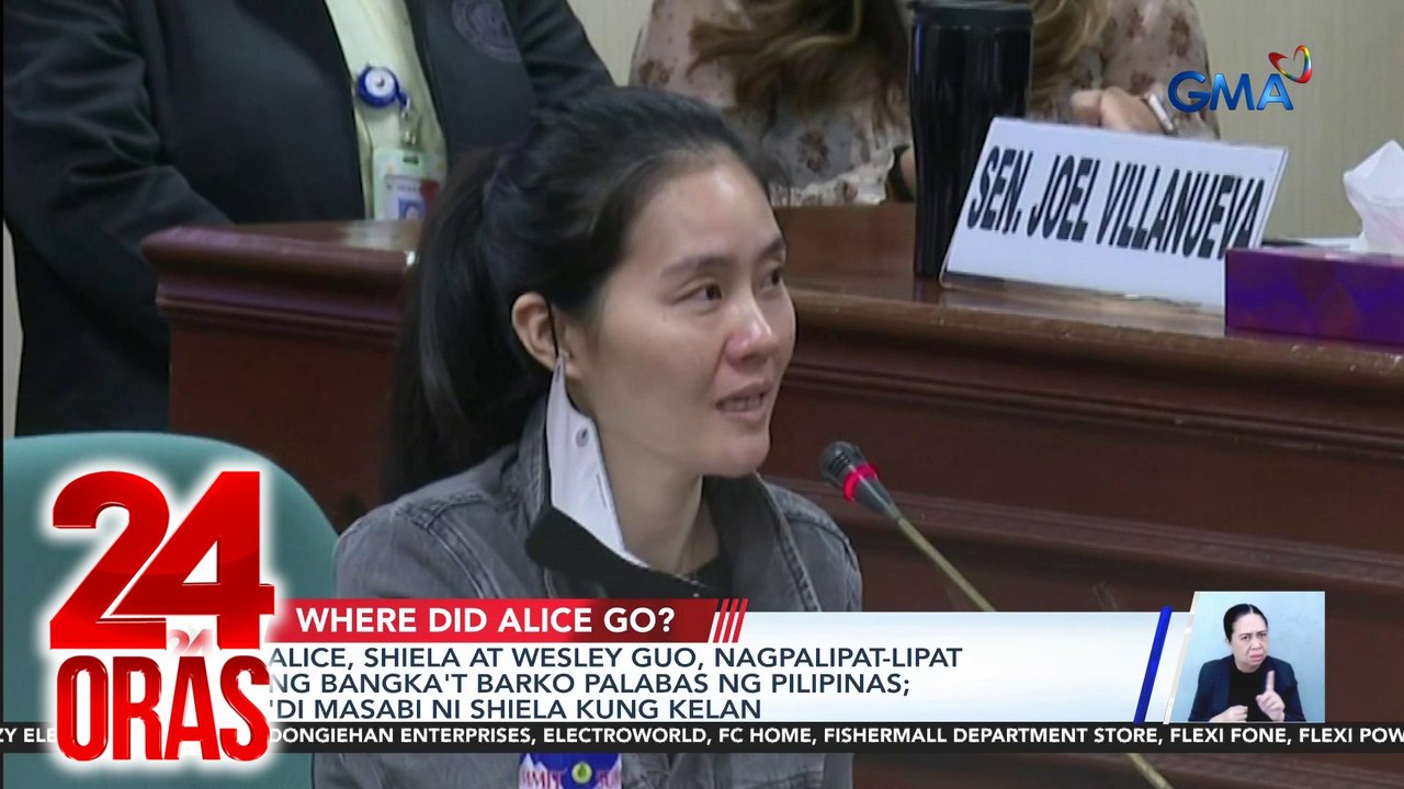 24 Oras: (Part 1) Shiela Guo, ikinuwento kung paano sila nakaalis ng bansa ni dismissed Mayor Alice Guo at Wesley; Barikada ng PNP sa KOJC, pinaaalis ng korte; Sandro Muhlach, inilahad ang aniya'y sinapit na pang-aabuso, atbp.