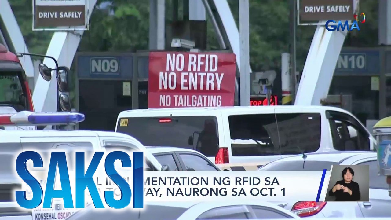 Full implementation ng RFID sa mga tollway, naurong sa Oct. 1 | Saksi