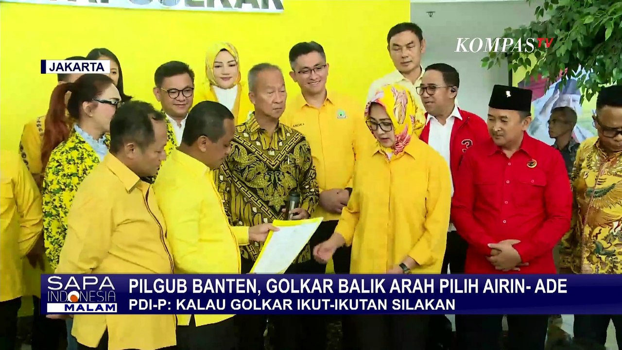 Balik Arah! Golkar Dukung Airin-Ade di Pilgub Banten, Begini Respons PDIP