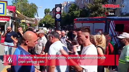 Pendik'te Marmaray durağında yangın paniği!