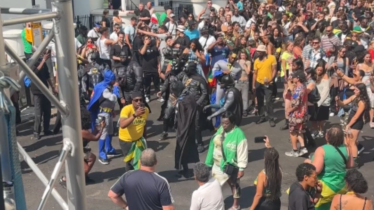 Batmen ditch crime-fighting for a day to vibe at Notting Hill Carnival
