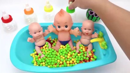 Satisfying Video l Mixing Candy with Making Rainbow Bathtub Cutting ASMR