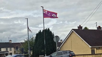 UVF flag flying in Derry Waterside area