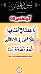 Al-Quran - Surah 36 - Yaseen - Ayah 8 | daily tilawat quran | hafiz salman ali