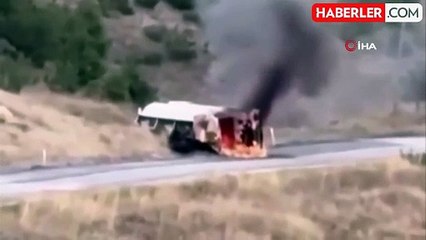 Akaryakıt tankerinin devrildiği yol 14 saat sonra trafiğe açıldı