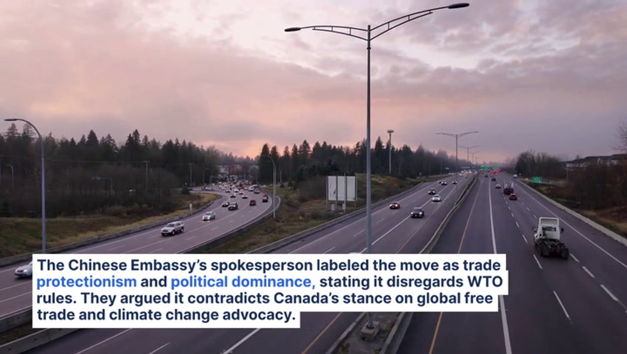 China Slams Canada's 100% Tariffs On Chinese EVs After Trudeau Administration Follows In The Footsteps Of US And EU: 'Typical Trade Protectionism'