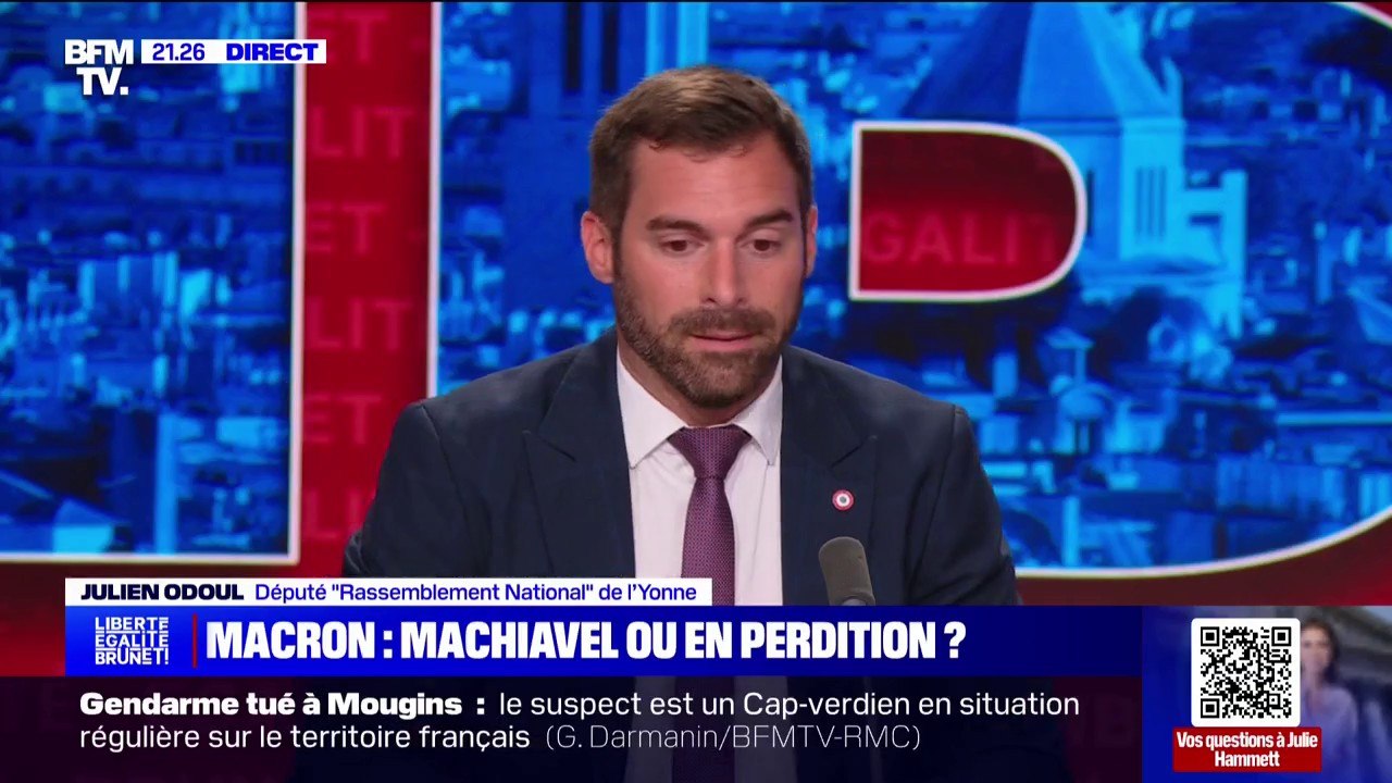 Choix du Premier ministre: "Les Français attendent qu'on réponde à leurs urgences et on perd beaucoup de temps malheureusement", estime Julien Odoul (RN)
