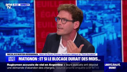 "La situation actuelle est chaotique et dangereuse. (…) J'en veux beaucoup à Emmanuel Macron", déplore Nicolas Mayer-Rossignol (maire PS de Rouen)