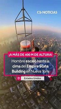 ️ En un video que se ha viralizado en redes sociales, un hombre escaló hasta la antena del rascacielo Empire State Building en Nueva York, alcanzando una altura impresionante de 437 metros. En el registro, se l
