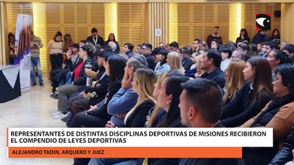 Representantes de distintas disciplinas deportivas de misiones recibieron el compendio de leyes deportivas