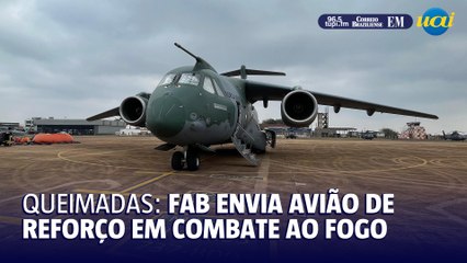 FAB usa KC-390 para apagar chamas em Ribeirão Preto