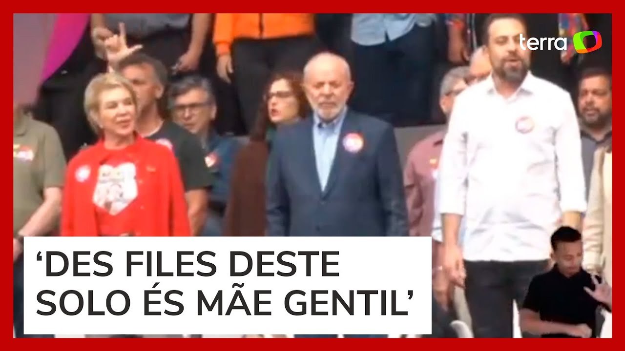 Boulos apaga vídeo de comício onde Hino Nacional foi cantado em linguagem neutra: ‘Es filhes teus’