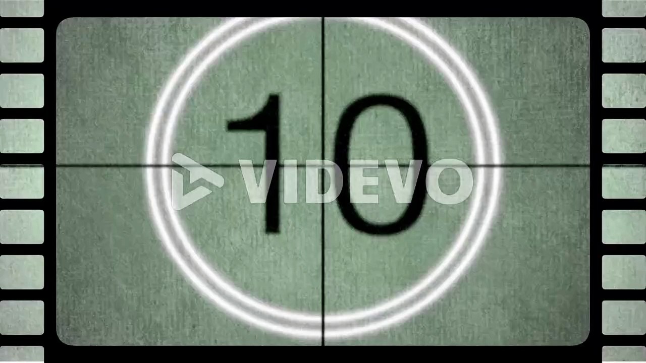Motion retro film countdown in 80 and 90s style 22