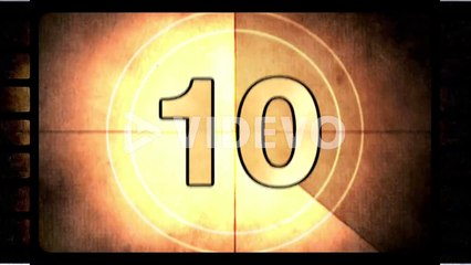 Motion retro film countdown in 80 and 90s style 25
