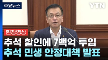 [현장영상+] 추석 민생 안정 대책 발표..."전통시장 지출 소득공제율 80%로 상향" / YTN
