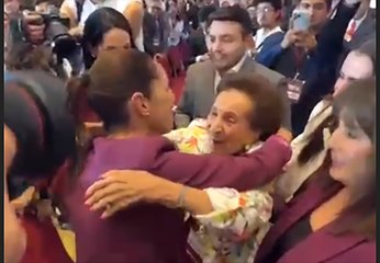 Así saludó Sheinbaum a Ifigenia Martínez