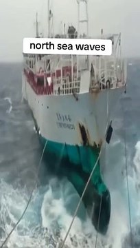 north sea waves #creatorsearchinsights #ship #wave #shark #usa #uk #ocean