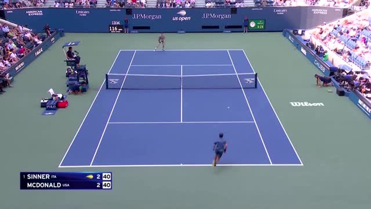 Sinner through to US Open second round after slow start