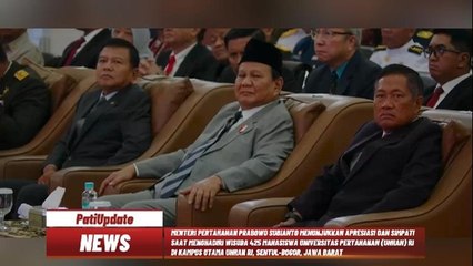 APRESIASI DAN SIMPATI MENHAN PRABOWO SAAT HADIRI WISUDA UNHAN RI