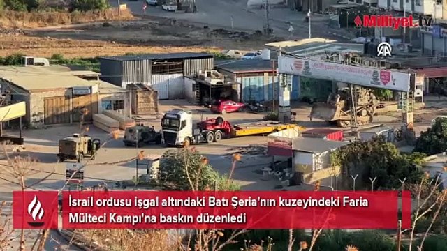 İsrail ordusu işgal altındaki Batı Şeria'nın kuzeyindeki Faria Mülteci Kampı'na baskın düzenledi