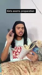 pov girls exam preparation be like