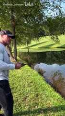 【Dwayne Johnson】I'm fishing again, look~ What a beautiful and big fish