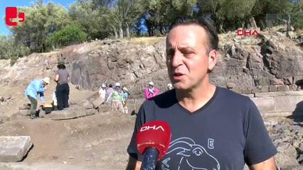 Gönüllü öğrenciler, 2 bin 700 yıllık antik kentte tarihe ışık oluyor