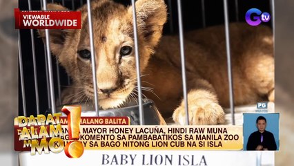 Ilang netizens, nabahala sa baby lion sa Manila Zoo | Dapat Alam Mo