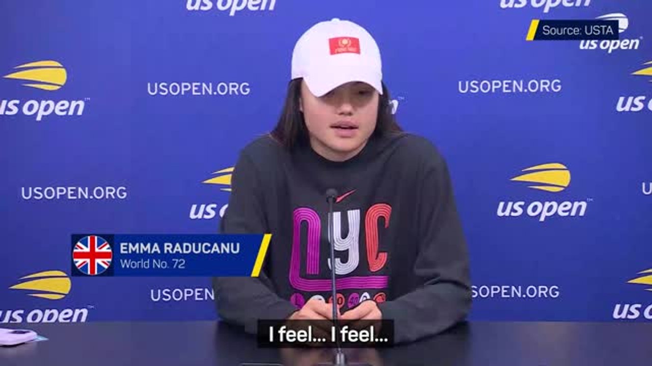 Raducanu struggles to contain emotions after US Open exit