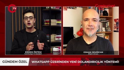 Whatsapp'ınız tehlikede olabilir. Bilişim Uzmanı, dolandırıcıların yeni yöntemini Cumhuriyet TV'de açıkladı.