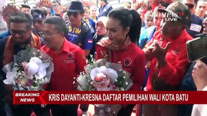 Diarak ke Kantor KPU Naik Jeep, Kris Dayanti Resmi Daftar sebagai Bakal Calon Wali Kota Batu