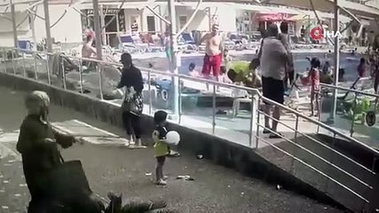 Antalya'da havuz başında talihsiz kaza: Kadın turist hastanelik oldu