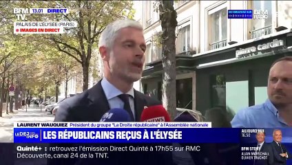 Gouvernement: Laurent Wauquiez déplore un entretien "décevant" avec Emmanuel Macron sans "aucune position nouvelle" - VIDEO