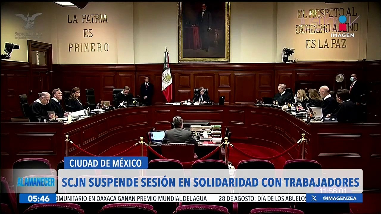 La SCJN suspende sesión en solidaridad con trabajadores que protestan contra la reforma judicial