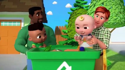 Wheels on the Bus (Recycling Truck Version) _ CoComelon Nursery Rhymes & Kids Songs